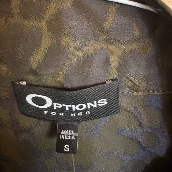 Christopher & Banks Olive Leopard-Print Trench Coat - Picture 4 of 9